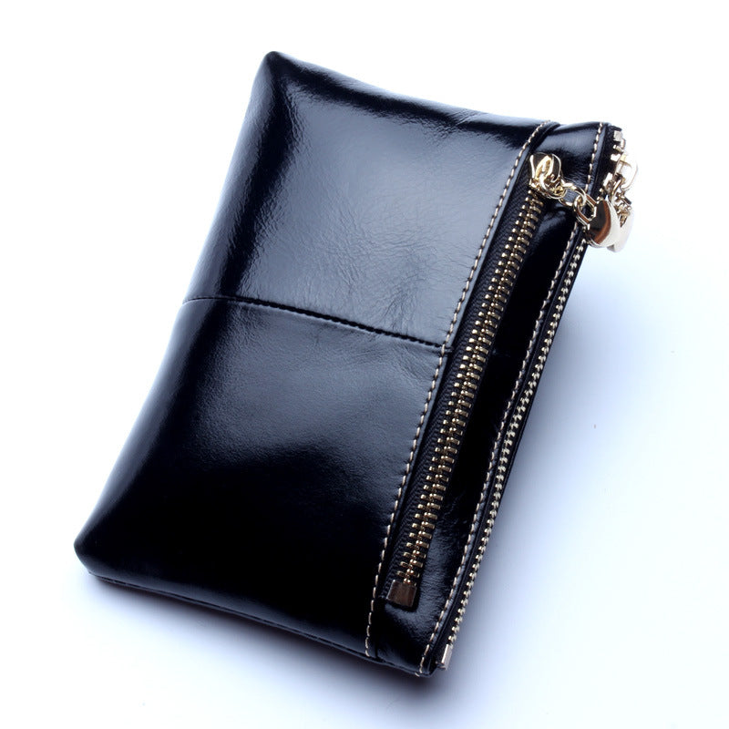 Retro Genuine Leather Coin Purse – Compact and Stylish Card Holder