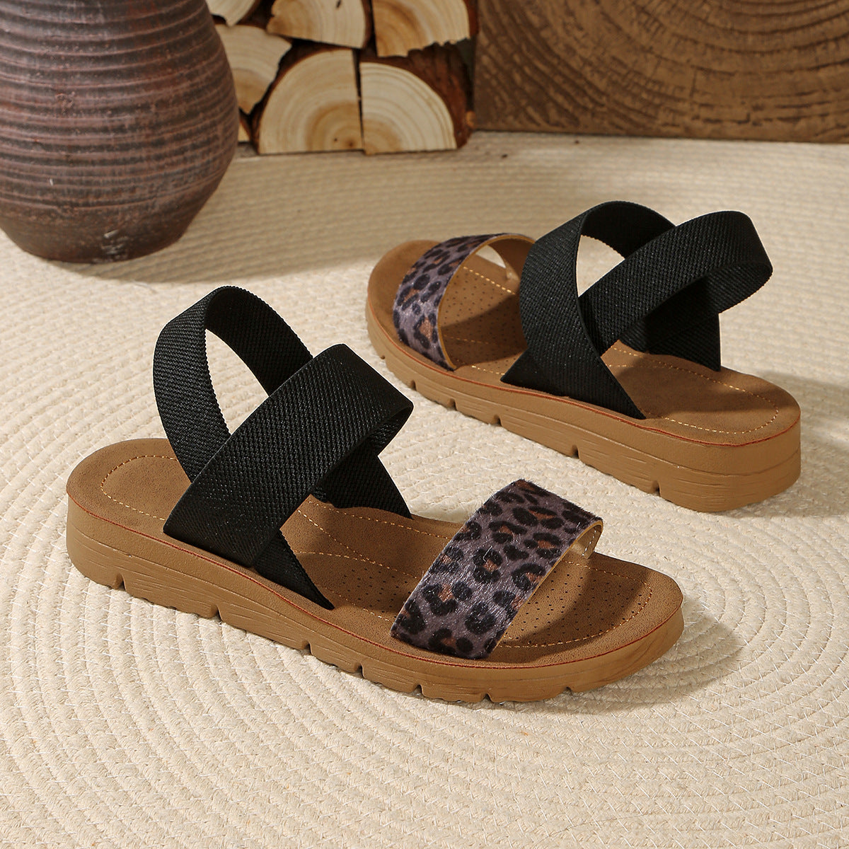 Lightweight Stretch Comfort Sandals for Wide Feet