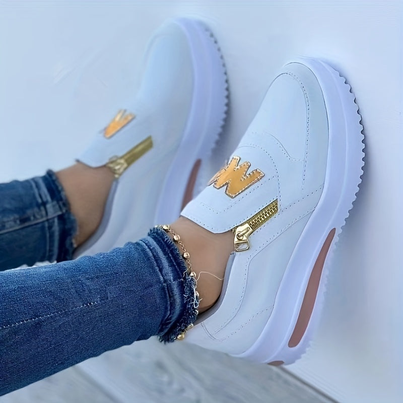 Women's casual platform slip-on sneakers