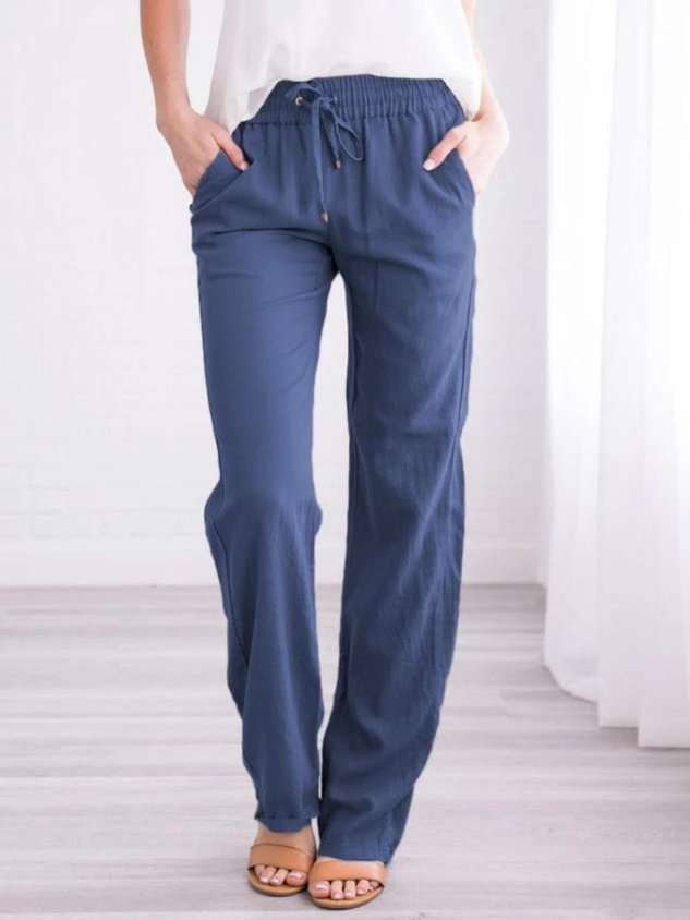 Women Plain Long Pants Casual Spring/Fall Trousers