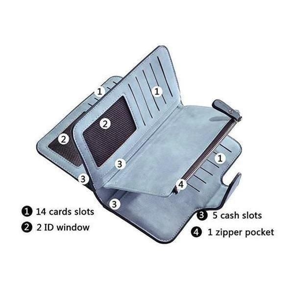 HOT SALE 49% OFF RETRO GLAMOROUS MULTIPLE SLOTS WOMEN WALLETS