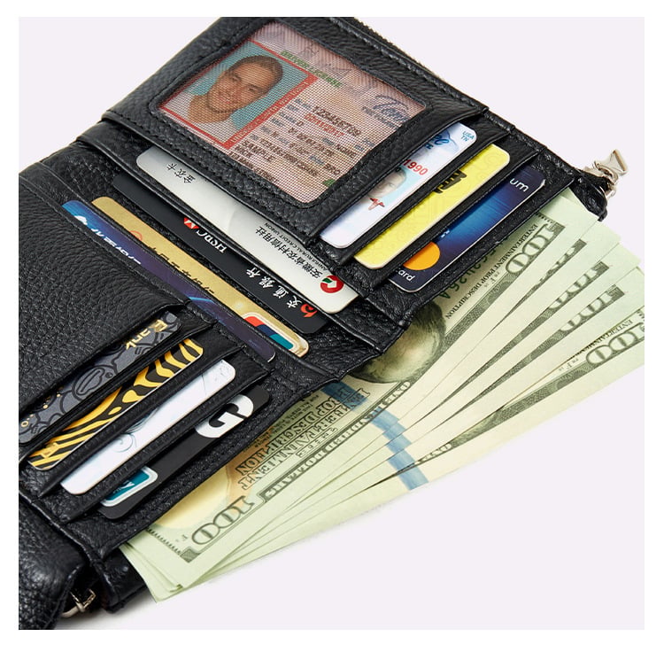 Last Day 49% OFF Pebble Leather Wallet Buy 2 Get Free Shipping Today