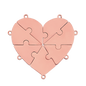 Friendship Puzzle Hearts - Personalized Heart Puzzle Name Necklace