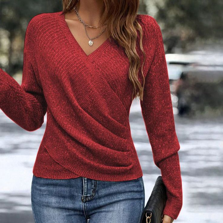 Aure Paris Plain V-Neck Sweater