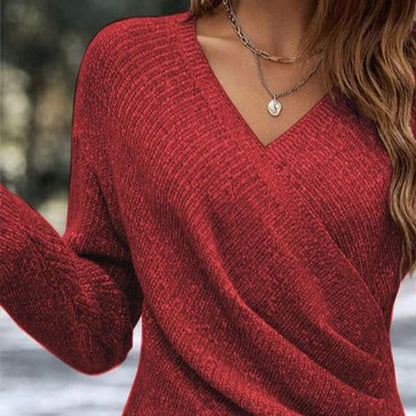 Aure Paris Plain V-Neck Sweater