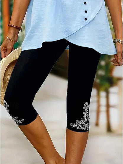 Women's Jean Capris Stretch Lace Leggings for Women Sexy Skinny Jeans Plus Size High Waist Denim Cropped Slim Pants