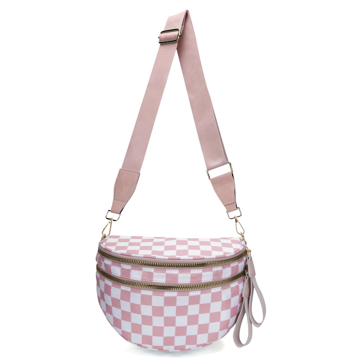 ✨Last Day 49% OFF✨Checkered Leather Bum & Crossbody Bag – RFID Protected-Buy 2 Get Free Shipping Today