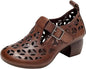 Wearscomfy Women's Leather Retro Ethnic Style Casual Shoes