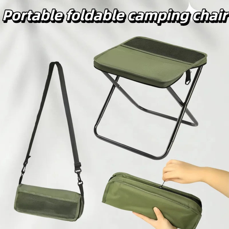 Portable foldable backpack stool lightweight compact camping chair