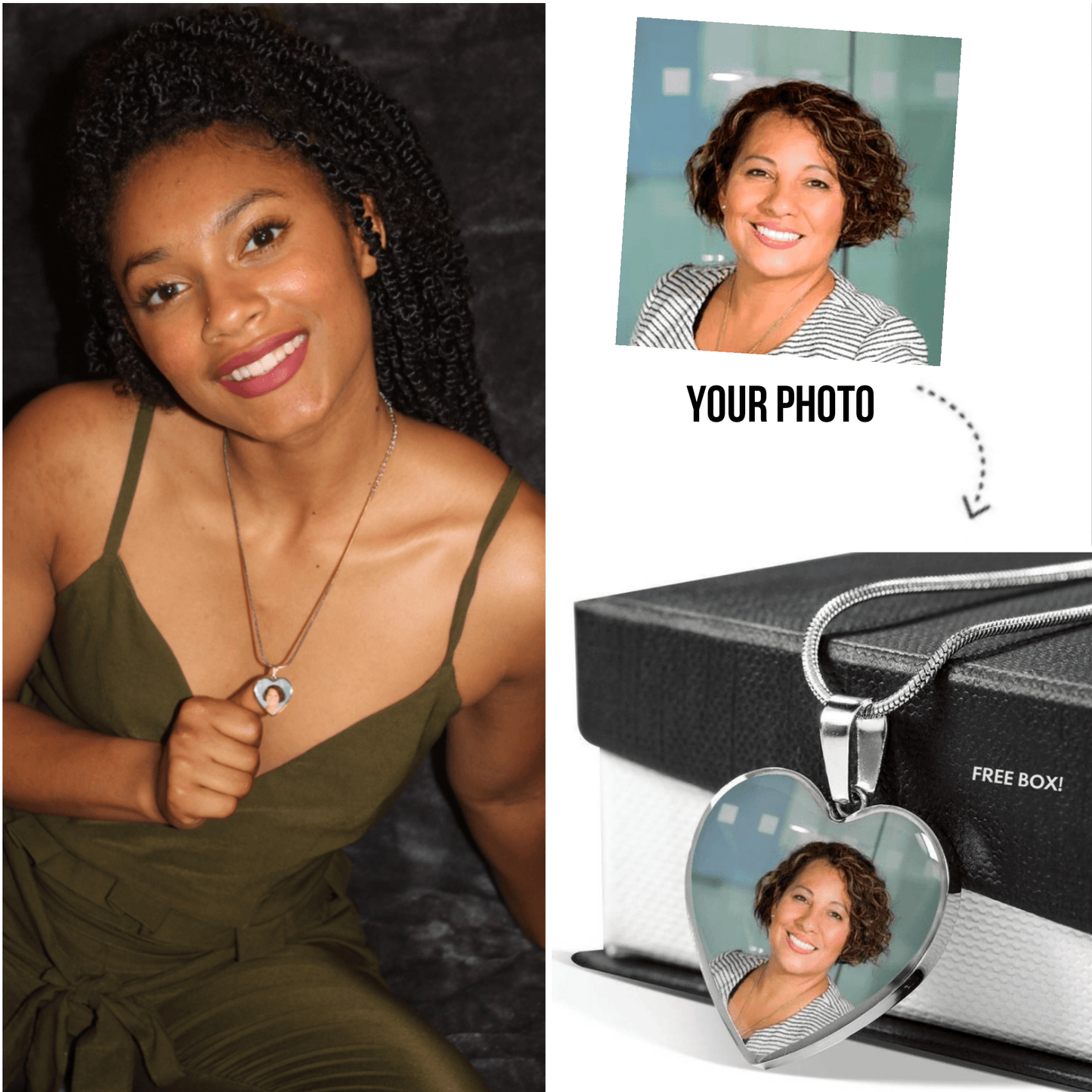 Photo Engraved Necklace Memorial Gift