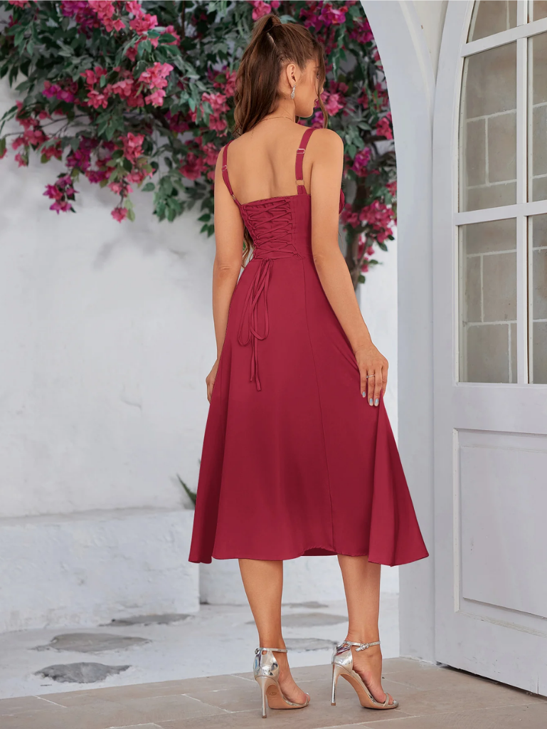 ✨Last Day 49% OFF✨Ruched Bust Split Thigh Cami Dress-Buy 2 Get Free Shipping Today