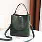 Limited-time 50% off🔥Shiny crocodile-print handbag with gold hardware