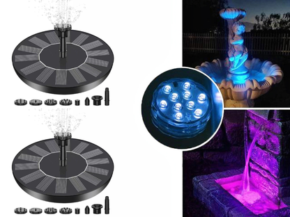 🔥56% OFF | Solar Bird Bath Fountain Pump with 4 Nozzles for Garden & Pond