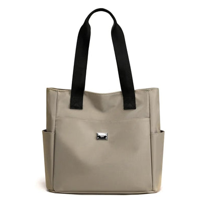 Large Capacity Water Repellent Multi Pocket Nylon Shoulder Bag