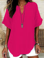 Women's Casual Solid Short Sleeve Top