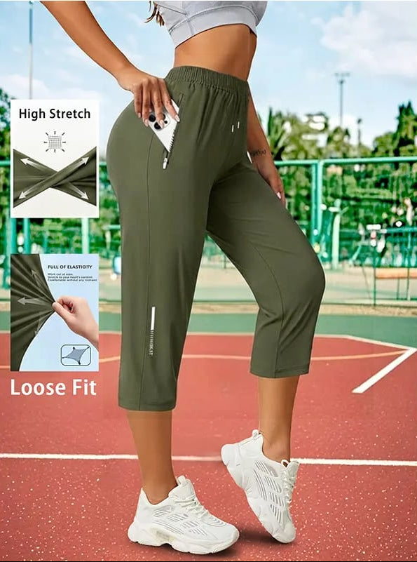 Women’s Capri Pants – Loose Fit, Breathable Summer Stretch