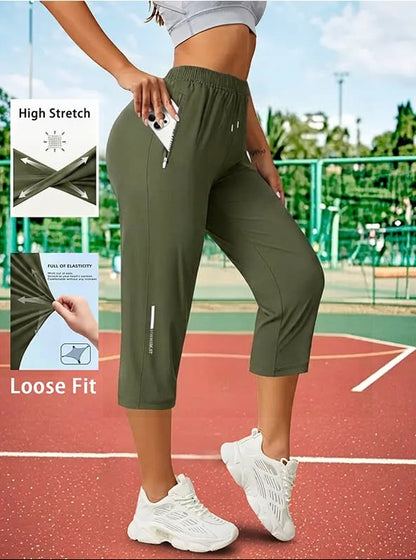 Women’s Capri Pants – Loose Fit, Breathable Summer Stretch