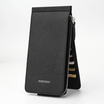 Unisex Long Wallet Zipper Pocket 1 zipper slot , 26 card slot