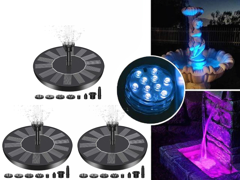 🔥56% OFF | Solar Bird Bath Fountain Pump with 4 Nozzles for Garden & Pond