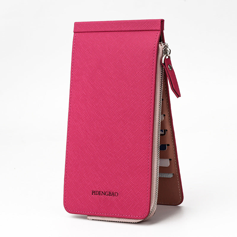 Unisex Long Wallet Zipper Pocket 1 zipper slot , 26 card slot