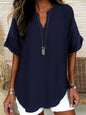 Women's Casual Solid Short Sleeve Top