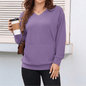 Women’s Hoodless V-Neck Hoodie with Pockets