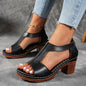 Women's Chunky Heel Sandals-Arch Support Sandals