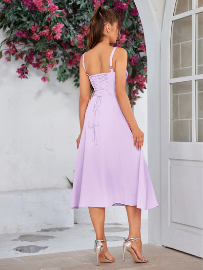 ✨Last Day 49% OFF✨Ruched Bust Split Thigh Cami Dress-Buy 2 Get Free Shipping Today