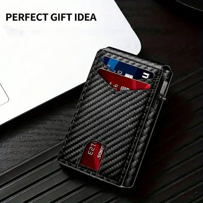 Minimalist RFID Aluminum Wallet with Pop-Up & ID Window
