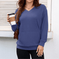 Women’s Hoodless V-Neck Hoodie with Pockets