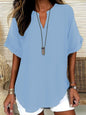 Women's Casual Solid Short Sleeve Top