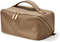 EACHY Travel Makeup Bag, Large Capacity Cosmetic Bag for Women, Waterproof PU Leather, Flat Open Portable Toiletry Bag for Skincare, Brushes & Travel Essentials