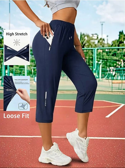 Women’s Capri Pants – Loose Fit, Breathable Summer Stretch