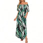 Women's Off The Shoulder Dress Wedding Guest Dress Summer Casual Long Ruffle Party Side Split Beach Maxi Dresses