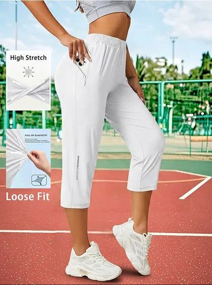 Women’s Capri Pants – Loose Fit, Breathable Summer Stretch