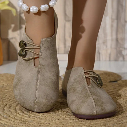 Women's Soft Sole Buckle Flats