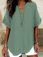 Women's Casual Solid Short Sleeve Top