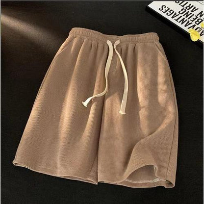 Men's Shorts Summer Street Wear Straight Loose Casual Pants solid color All-Match Thin Sports Five-Point Pants Beach