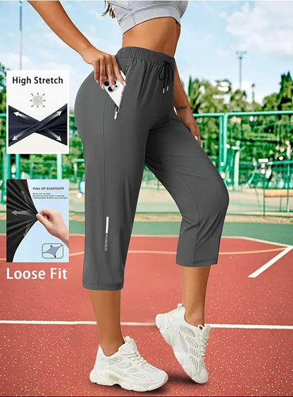 Women’s Capri Pants – Loose Fit, Breathable Summer Stretch