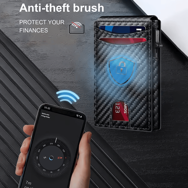 Minimalist RFID Aluminum Wallet with Pop-Up & ID Window