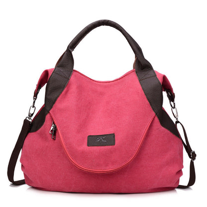 Large Casual Canvas Tote Shoulder Bag