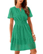 Women V Neck Lace A Line Summer Dress