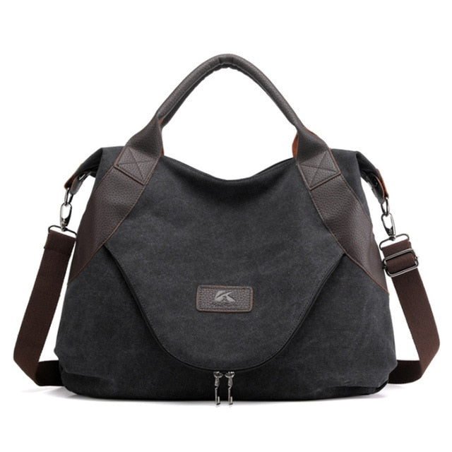 Large Casual Canvas Tote Shoulder Bag
