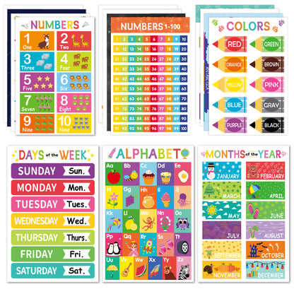 🔥50% OFF | PRESCHOOL LEARNING POSTER SET 📚