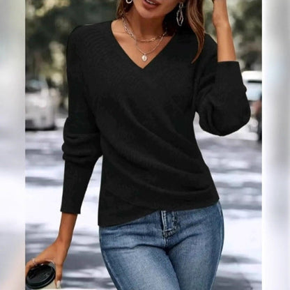 Aure Paris Plain V-Neck Sweater