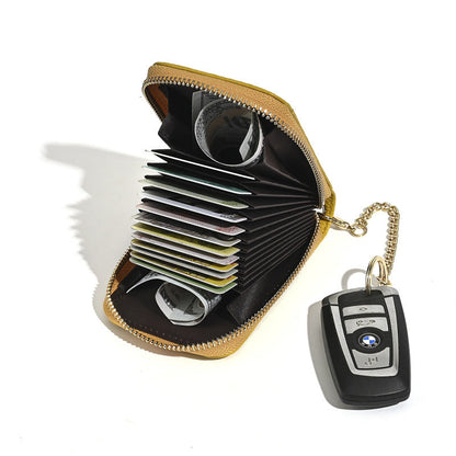 Cross-Border Small Card Bag Document Bag Rfid Anti-Theft Bank Card Bus Card Document Bag Car Key Zipper Bag