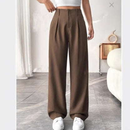 High Waist Wide-Leg Versatile Casual Suit Pants