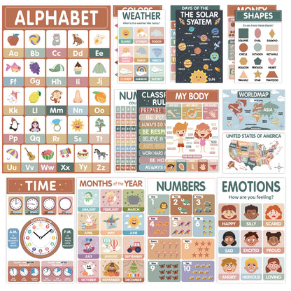🔥50% OFF | PRESCHOOL LEARNING POSTER SET 📚