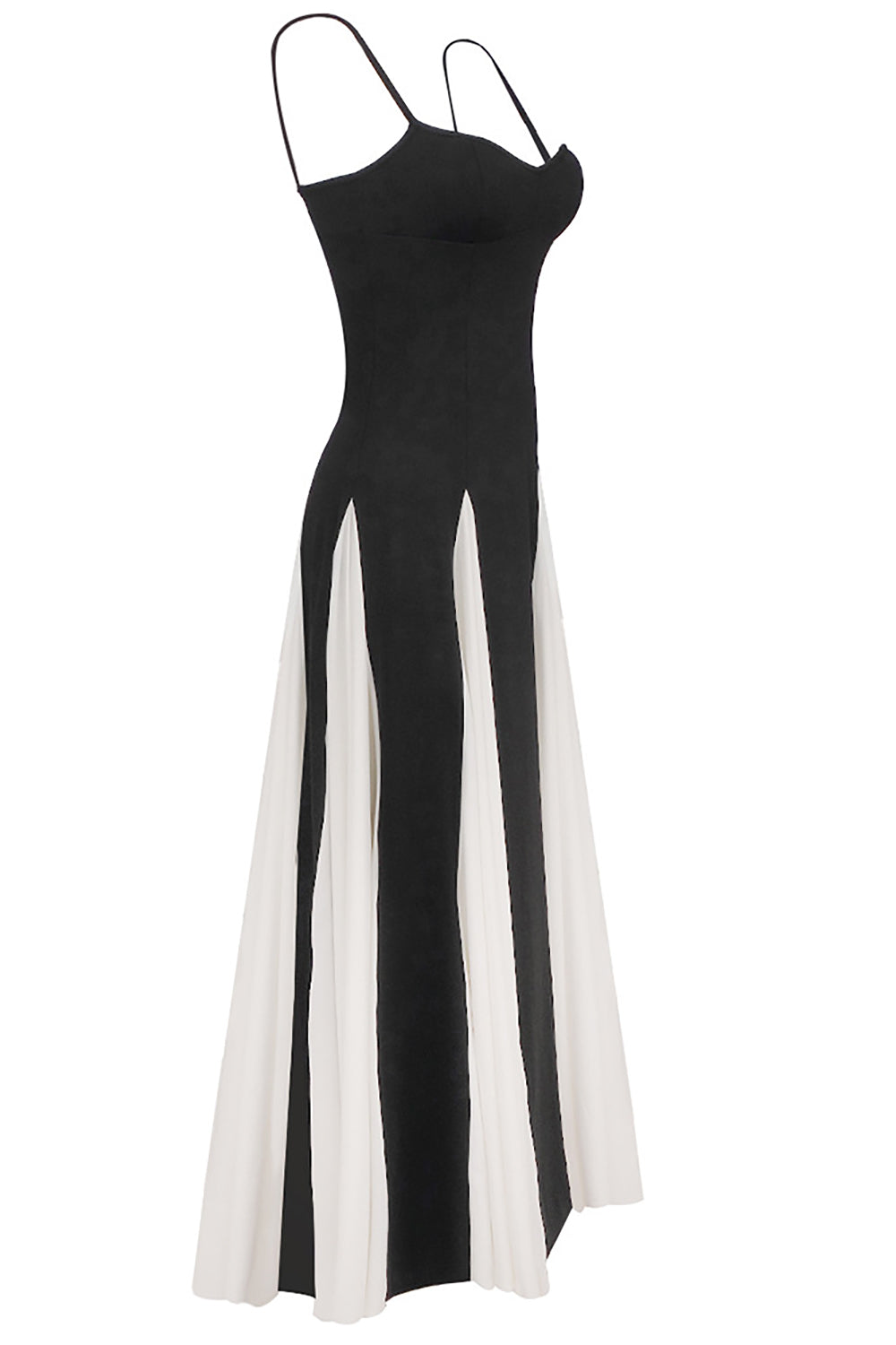 Timeless Elegance Panelled Tulle A-Line Slip Maxi Dress