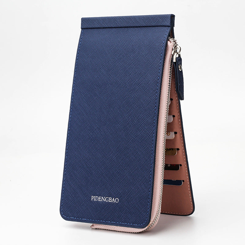 Unisex Long Wallet Zipper Pocket 1 zipper slot , 26 card slot